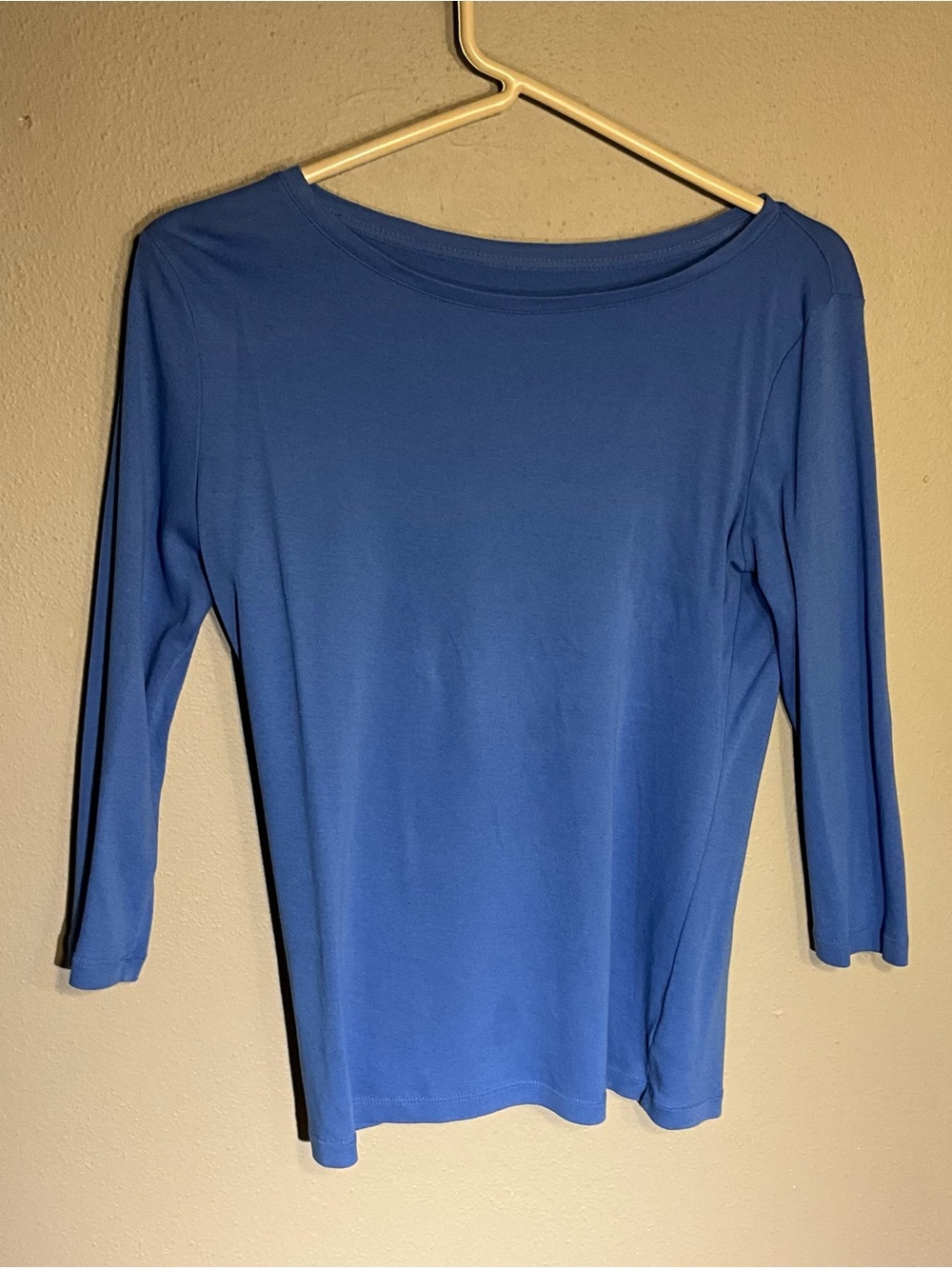 Talbots Women's Boatneck Long Sleeve Top - Blue S